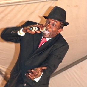 Chris B performing during the calypso season earlier this year 