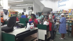 Shoppers at HHV Whitchurch where Shop Dominica 2014 was launched