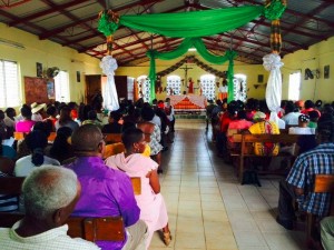 The PM spoke at a church service in Penville 