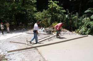 Workmen on the Titou Gorge Enhancement Project 