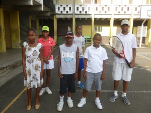 Winners in the Junior Tennis Tournament