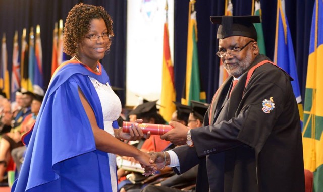 Giszelle Carbon also graduated with First Class Honors