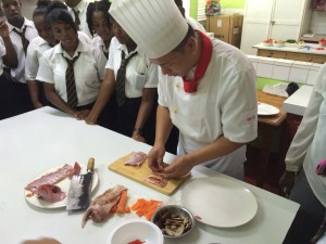 Dominican students get some exposure to Chinese cuisine