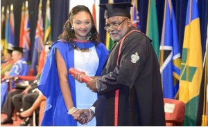 Nikisha Rabess receives her diploma