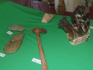 Several artifacts formed part of the exhibition 