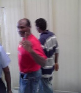 Azille being led out of court on Thursday