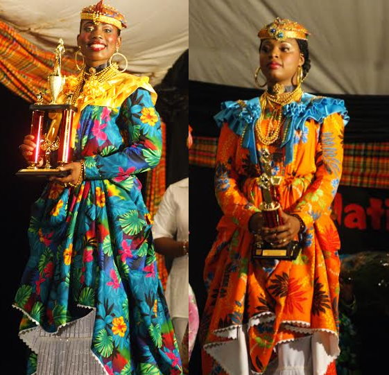 First runner up Jeannel David (left) and second runner up Desra Cuffy