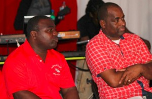 "Shanks" Esprit and PM Skerrit at Wednesday night's rally