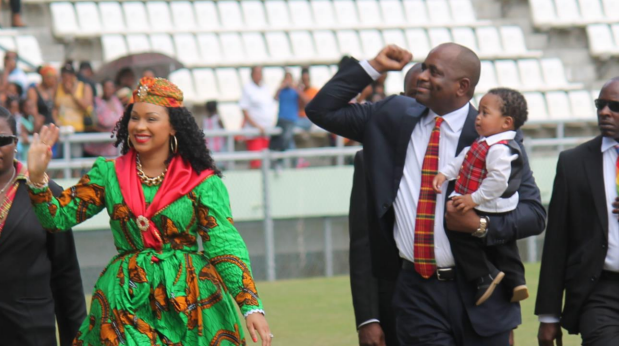 Prime Minister Skerrit and Family at 2014 National Parade