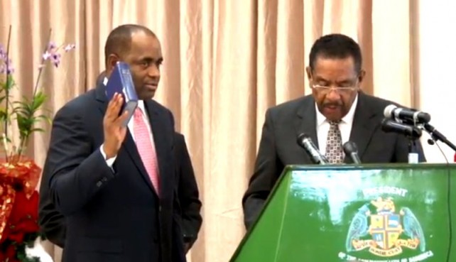 The prime minister took the oath of office on Monday