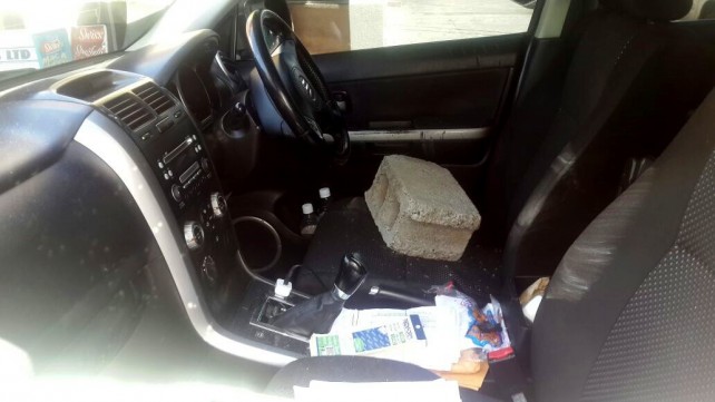 The building block was left in the vehicle