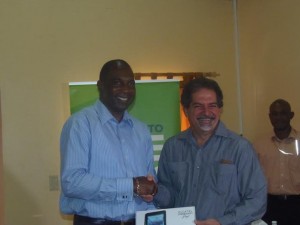Chairman of CSD,Gregor Nassief, with LIME's Jeffrey Baptiste