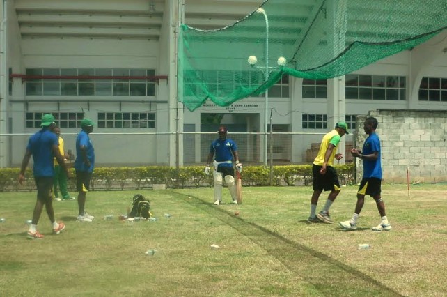 Players from the Volcanoes at practice on Wednesday
