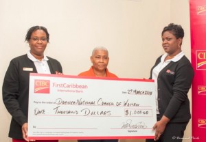 CIBC FirstCaribbean Bank donates to DNCW