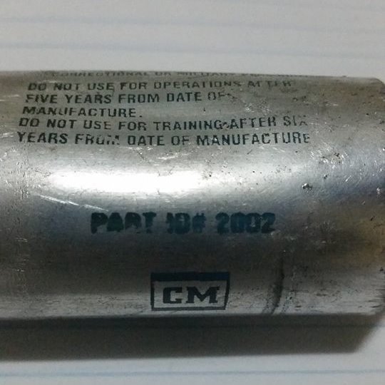 One of the canisters used in the Salisbury protest 