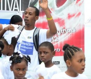 Williams at an event against child abuse 