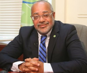 OECS Director General, Dr. Didacus Jules accepted the funds on the behalf of Dominica 