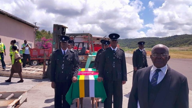 The body of the former President arrived in Dominica on June 9