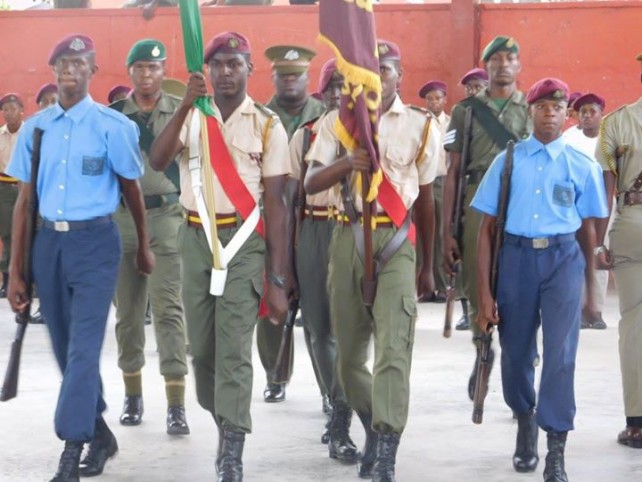 Colour Guard with Dominica & Cadet Flag