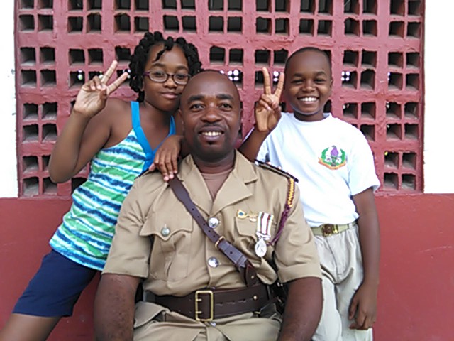 Capt. Robinson with Leilani and Ludovic