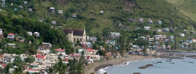 Coastline of Dennery in St. Lucia 