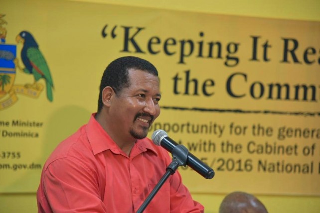 Darroux was addressing a town hall meeting on Thursday. Photo: gov't press attache 