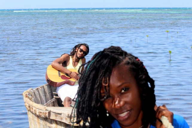  ORieL and leading lady Isha Prendergast on location at Martha Brae river in Jamaica