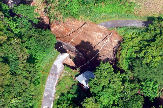 The Boetica Bridge was washed away during Erika 