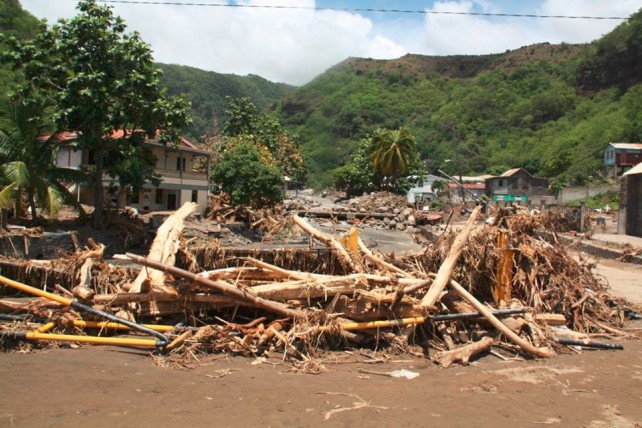 Coulibistrie after Erika. Photo credit: GIS 