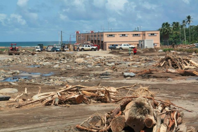 The Douglas Charles Airport after Erika. Photo Credit: GIS