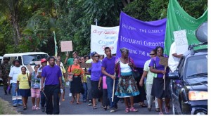 Kalinagos march against elderly abuse