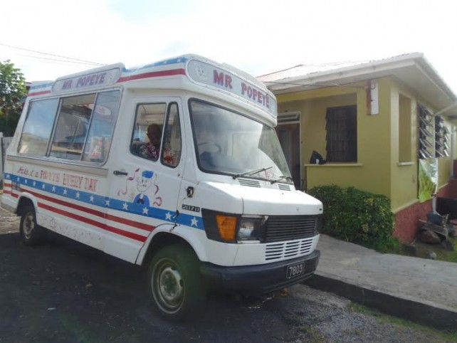 The Mr. Popeye ice cream van is well known in Dominica 