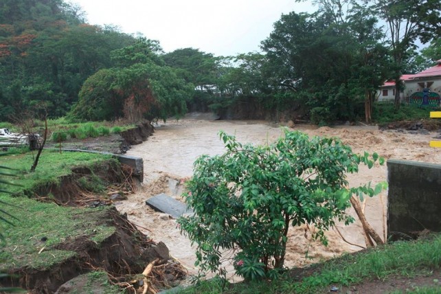 The Bath Estate River caused much damage in Paradise Valley during Erika 