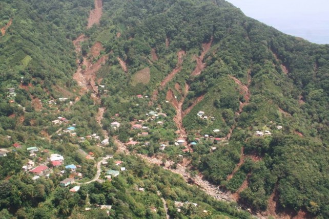 View of Petite Savanne after Erika. Photo credit: GIS