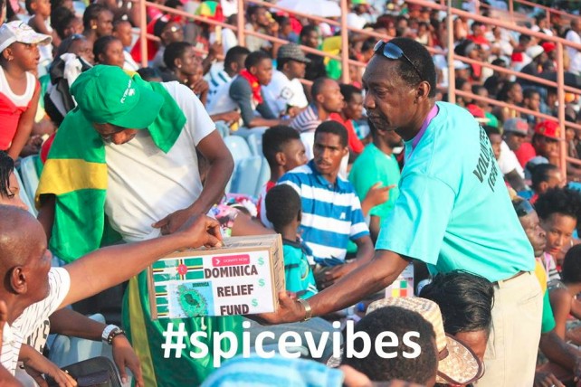Collection being taken for Dominica. Photo credit: spicevibes.com
