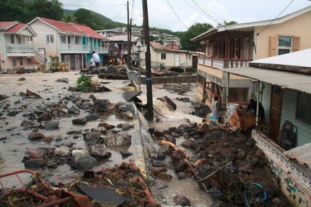 Authorities say TS Erika caused over $1-billion in damages across Dominica. Photo by GIS