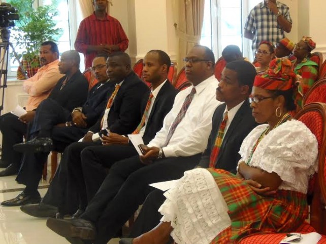 Government officials at the diaspora forum on Friday 