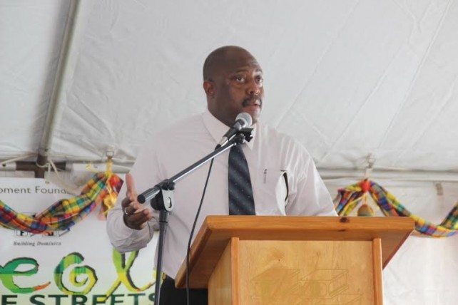 Douglas addressing the opening of Creole in the Streets