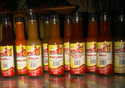 Locally made pepper sauce by Big G's Pepper Sauce 