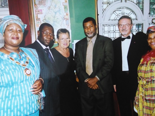 Prime Minister Pierre Charles with international supporters of DUKANS