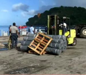Airport fencing materials arrive in Dominica