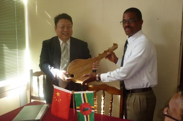 A symbolic handing over of the key to the facility 
