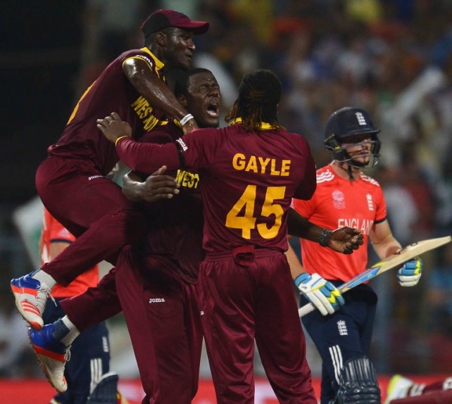 West Indies celebrate victory. Photo: WICB