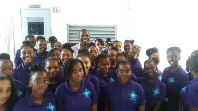 CHS girls in ICT with FLOW GM Jeffrey Baptiste
