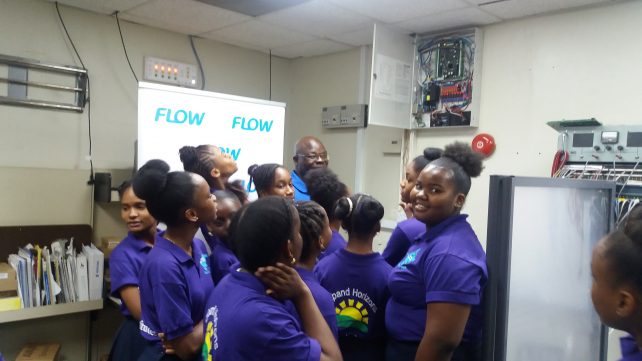 The CHS girls in one of the interactive sessions with FLOW technical staff