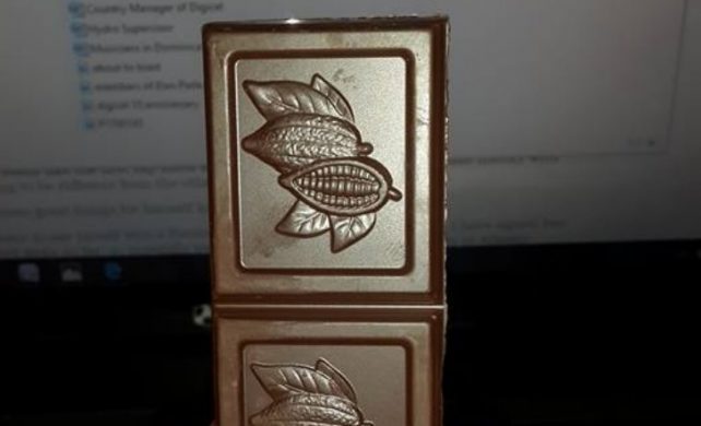 The chocolate was officially launched on Thursday in Dominica 