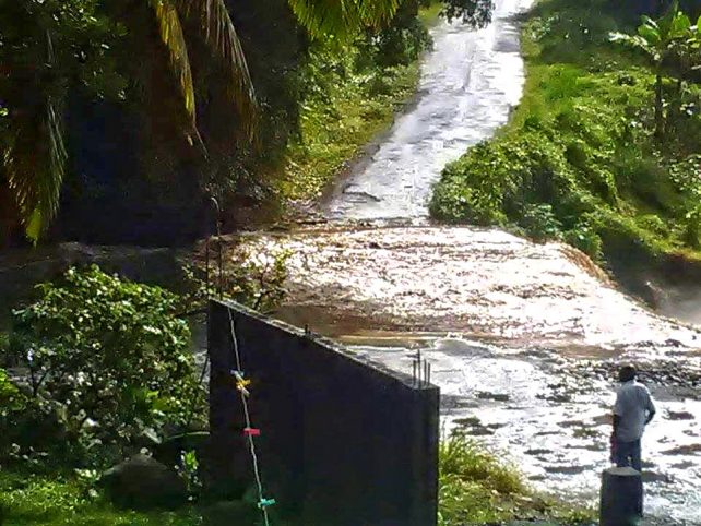 Heavy rains caused flooding in many parts of Dominica last weekend