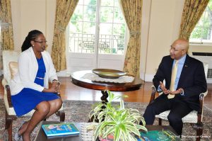 Dominican discusses Queen’s Young Leader’s Program with Governor General of Jamaica
