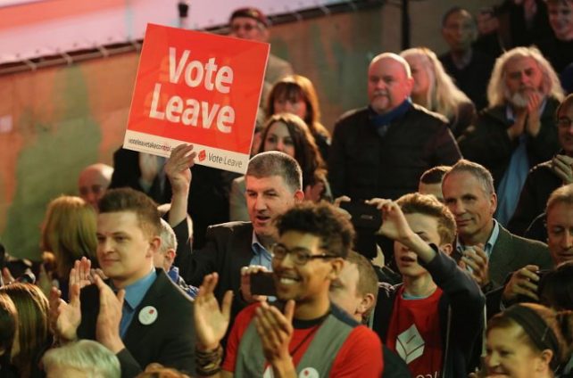 Supporters of Leave EU. Photo credit: .Christopher Furlong/Getty