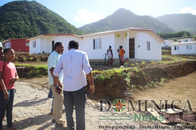 Officials toured the new Dubique resettlement area last week 